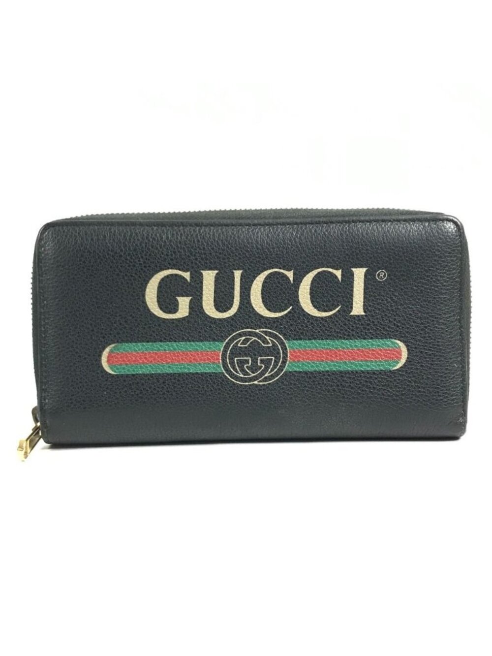 Gucci Wallet Logo GG Leather Black